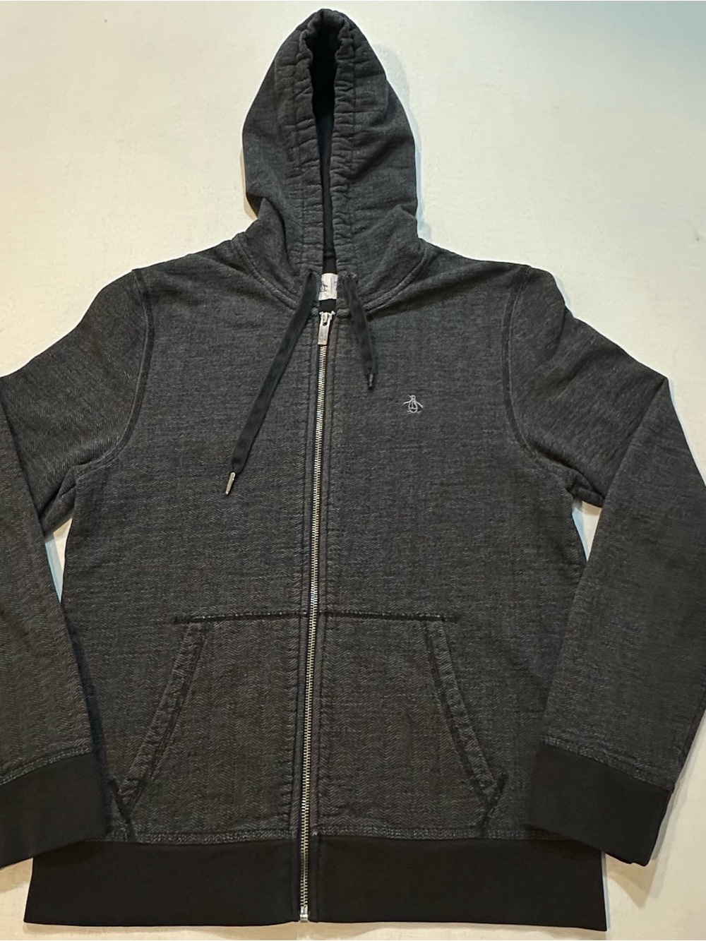 Original Penguin by Munsingwear Chevron Zip Hoodie Gray Men’s S